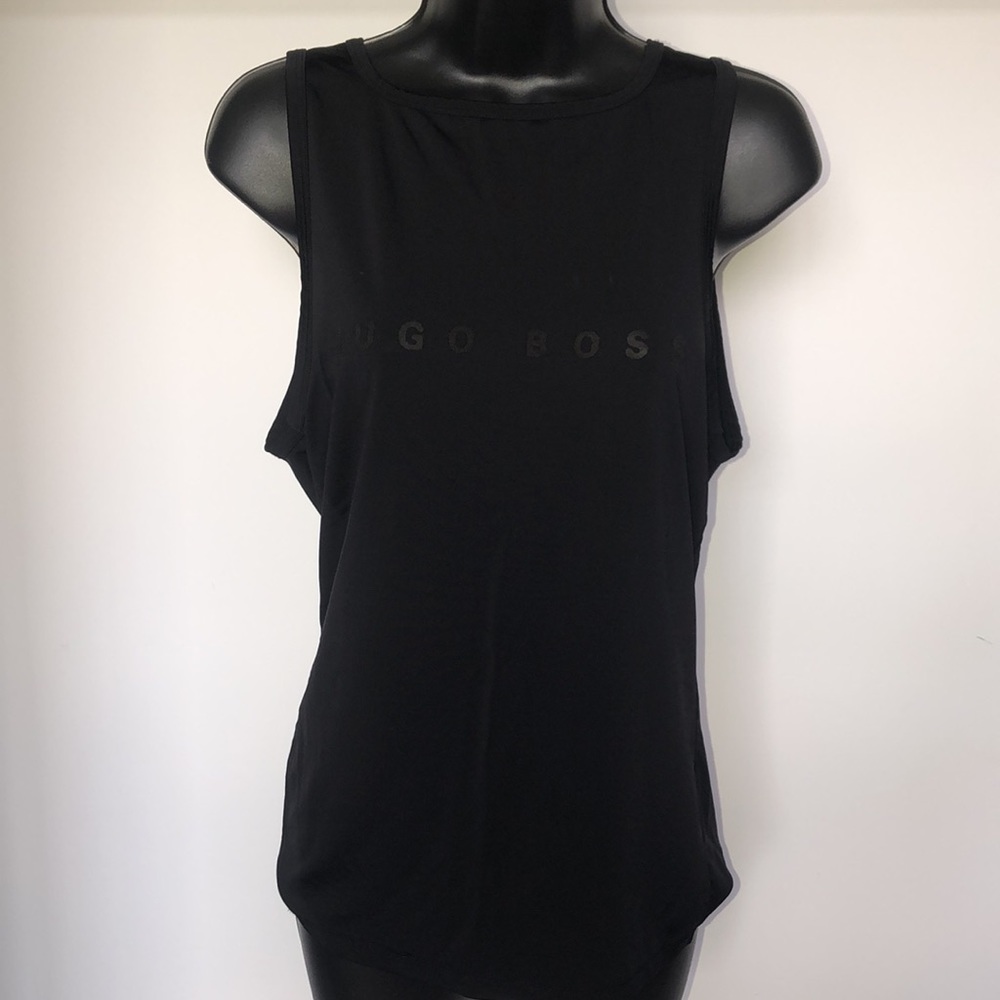 HUGO BOSS, Black Logo Tank Top, size Large